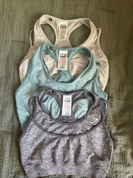 Gymshark Other - Gymshark Racerback Sports Bras - Cream, Teal, Gray, Charcoal